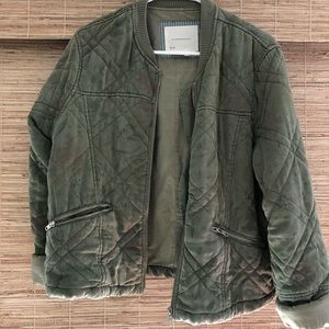 Anthropologie Army Green Bomber jacket